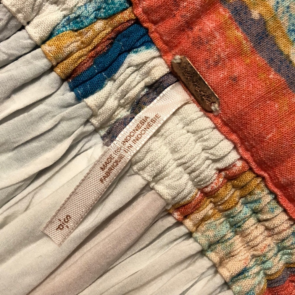 Free People Painted Striped Mini Dress Sz S - Picture 4 of 5
